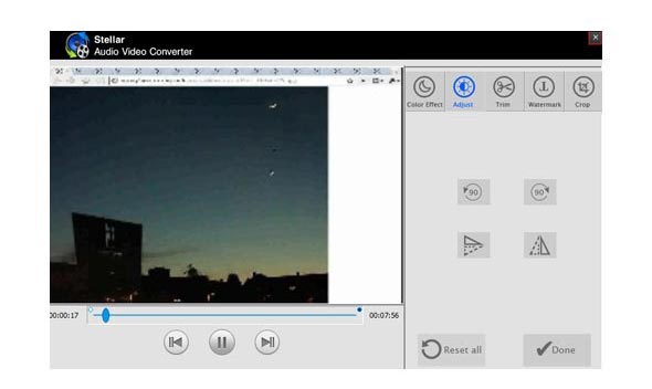 Select the file format to convert audio video files