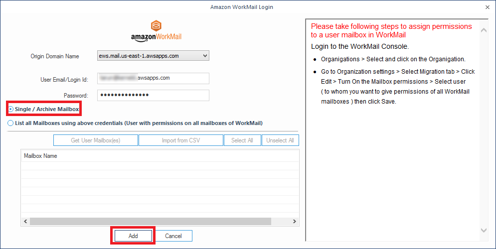 Migrate Mailboxes from PST to Amazon WorkMail