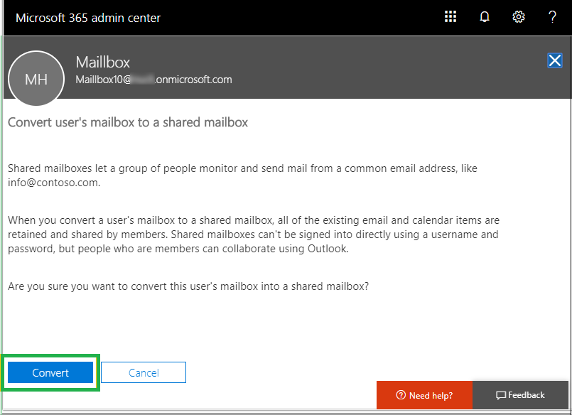 Export Office 365 User Mailbox to Shared & Back to User Mailbox?