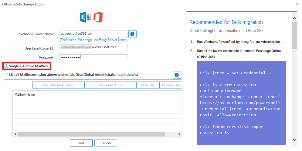 Connect IMAP Account to Office 365