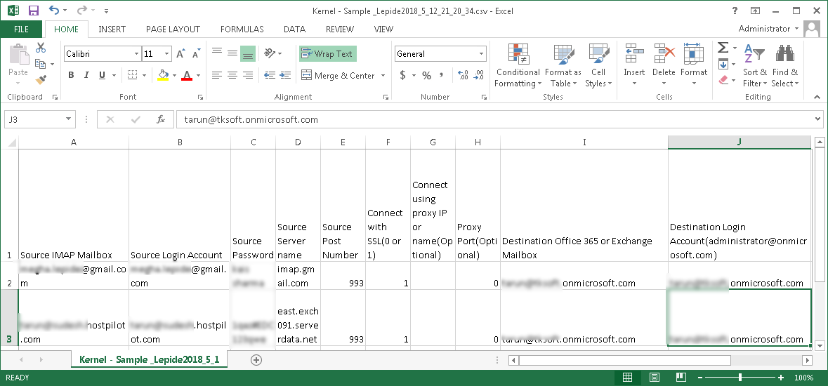 Export IMAP Mailbox to Office 365 platform