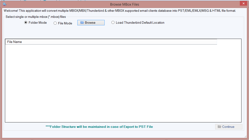MBOX to PST Converter - Home Screens