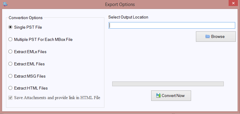 Select destination file format