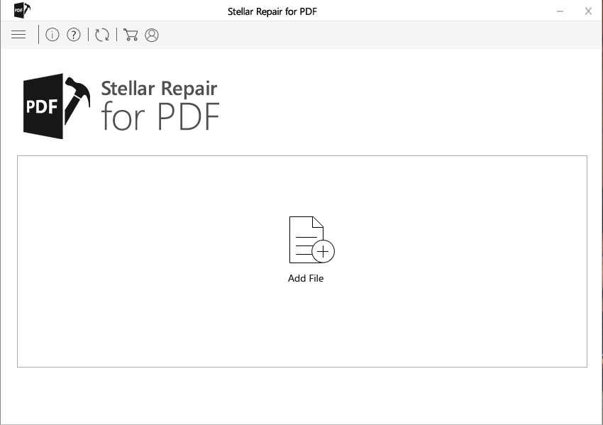 Stellar Phoenix Repair for PDF Recovery - Main Screen