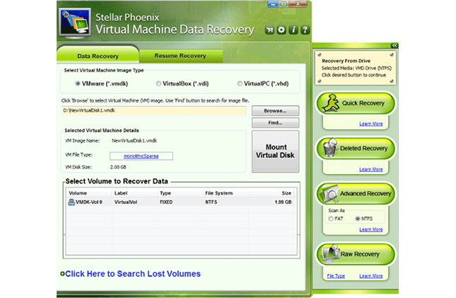 Scanned the Selected VHD file for Recovery